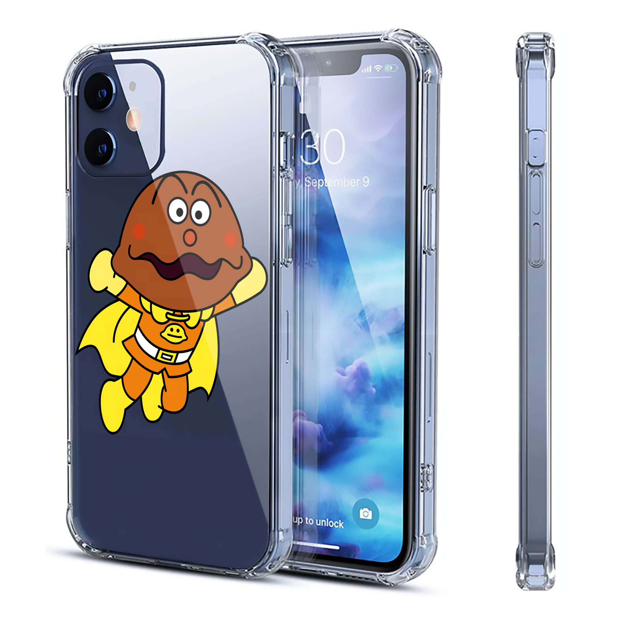 （画像用） アンパンマン Anpanman 【iPhone 12シリーズ対応】透明スマホケース（クリアソフトケース）